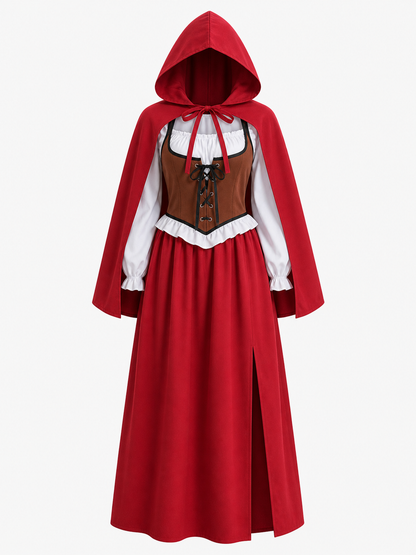 Little Red Riding Hood Costume with Cape and Hood