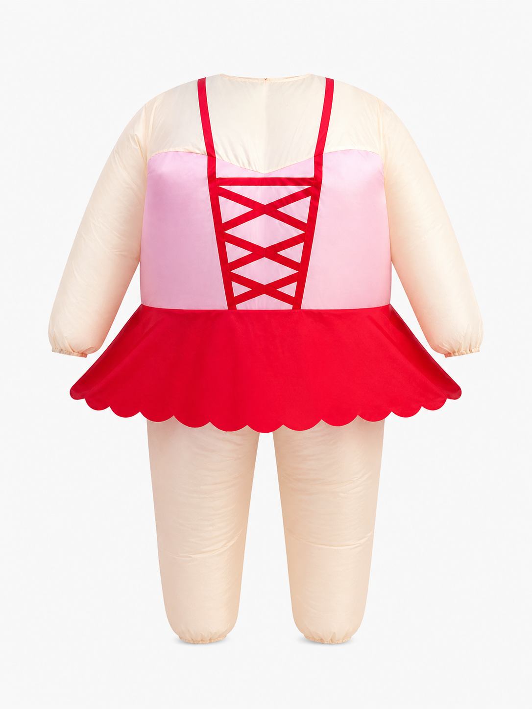 Inflatable clown costume in ballet style with a crown for the stage