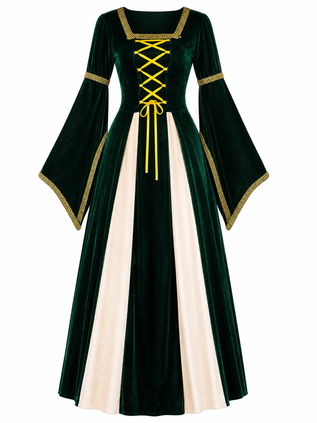 Medieval-Style Carnival Dress with Lacing