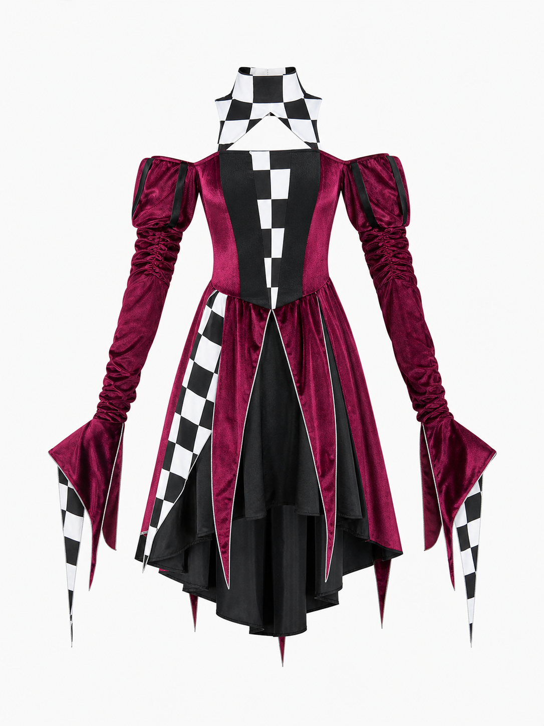 Clown Cosplay Dress with Mask and Accessory