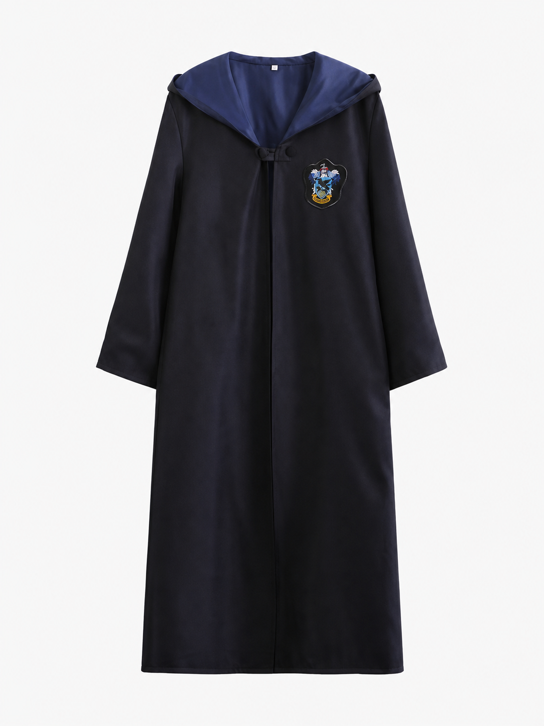 Long Hooded Wizard Robe with Emblem Patch