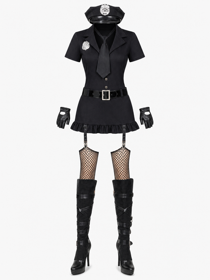 Police Uniform Costume with Mini Dress and Accessories