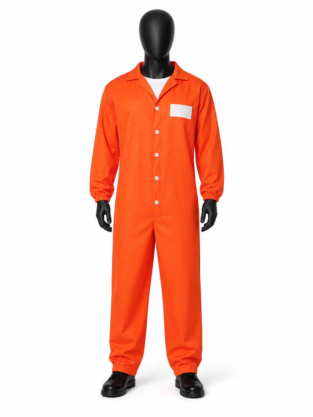 Orange collared work coverall jumpsuit product view 25