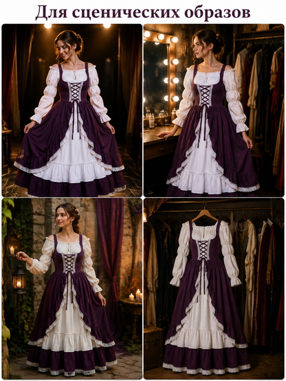Victorian Dress with Corset Lacing Costume Dresses detail 2