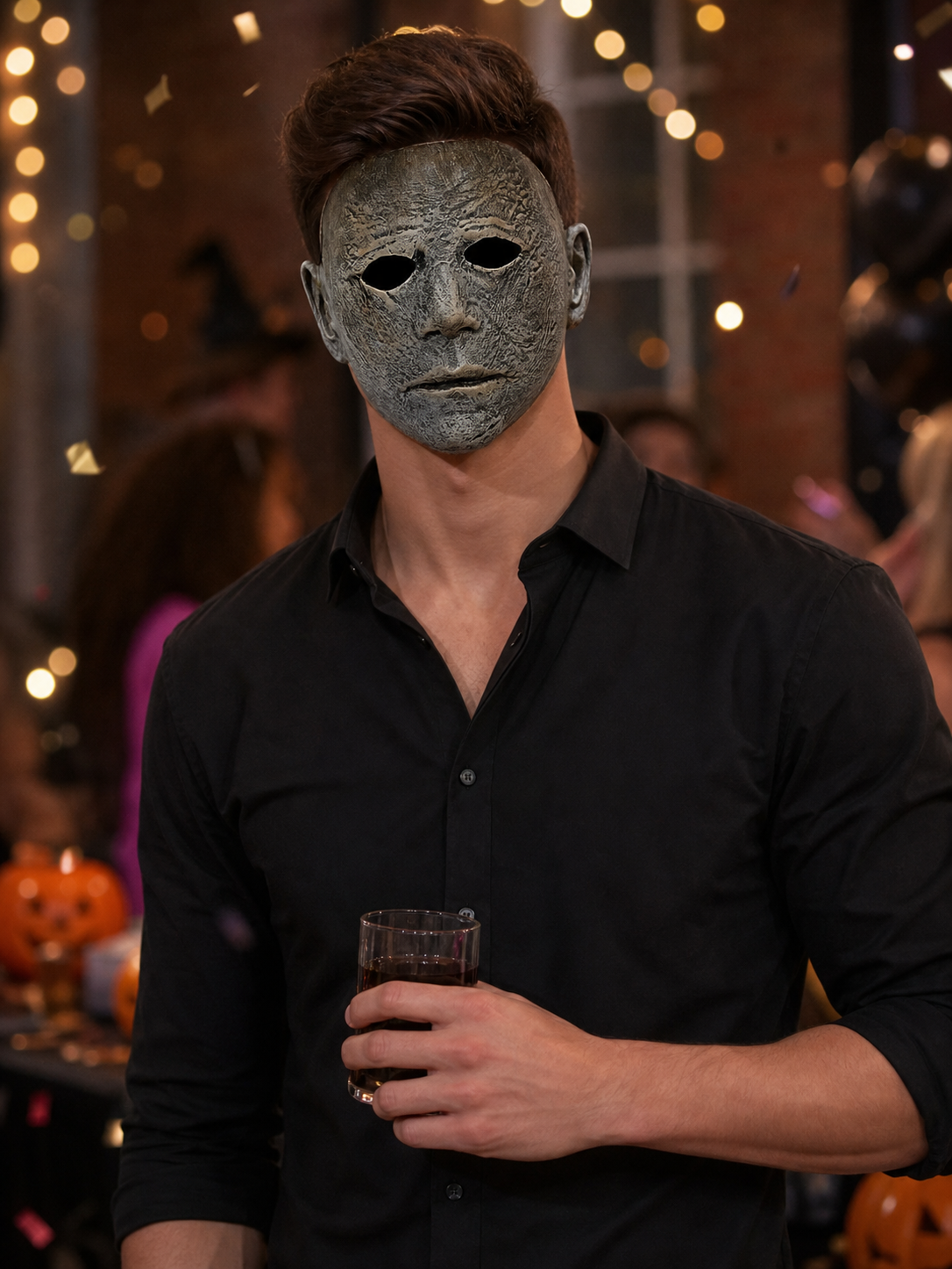 Black Miles Face Mask with Raised Features