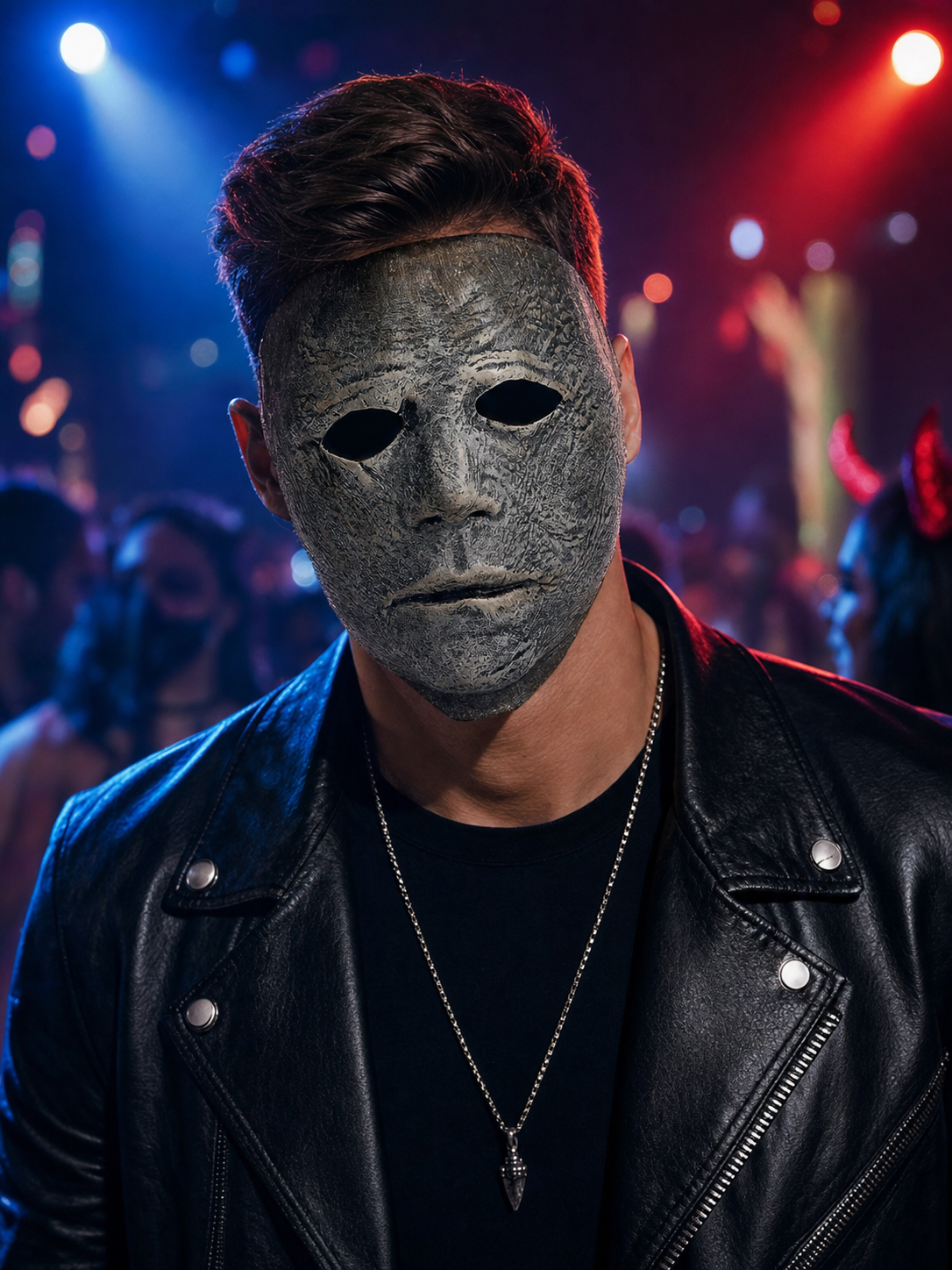 Black Miles Face Mask with Raised Features