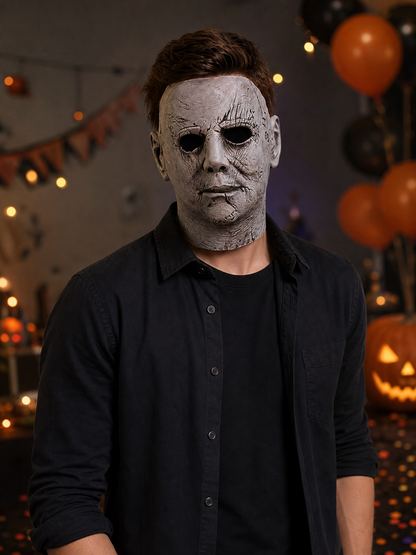 Full-Face Mask in a Scary Style with Scars
