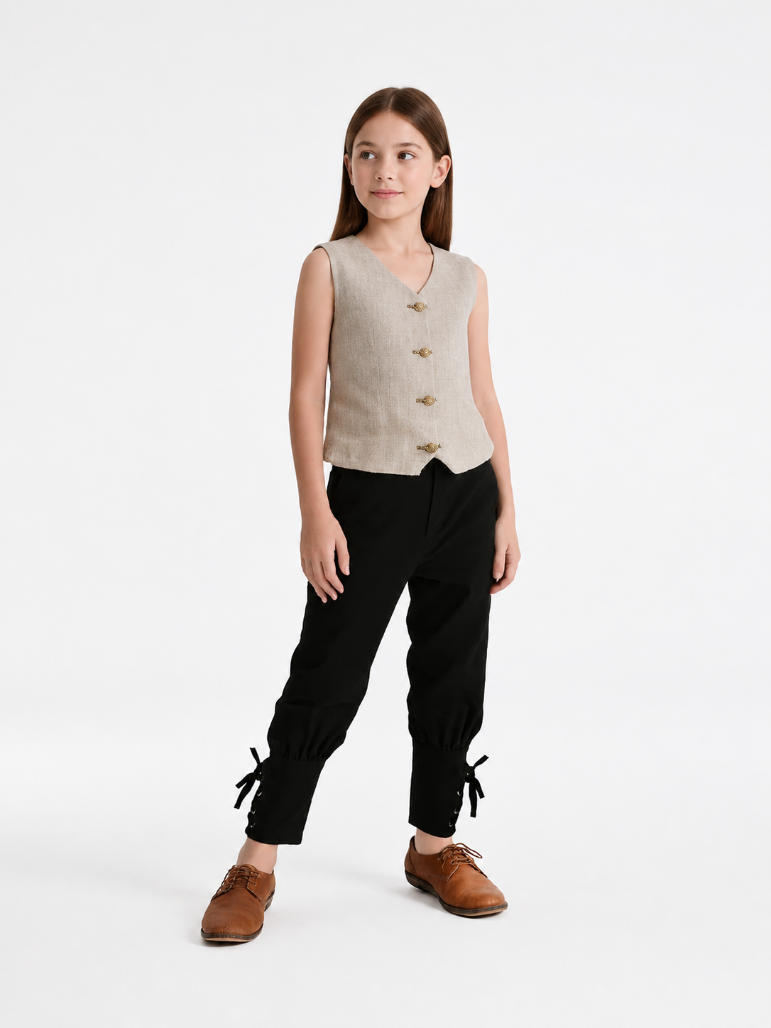 Kids' Black Slim-Fit Jogger Pants