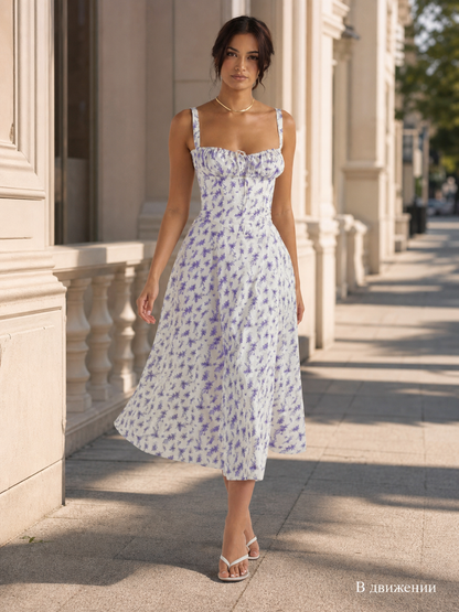 Women's floral sundress with thin straps