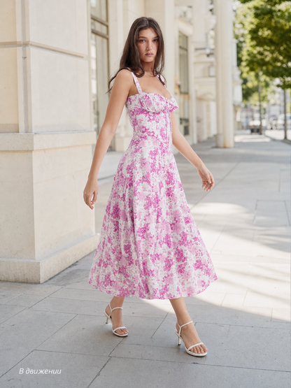 Women's Summer Floral Midi Sundress