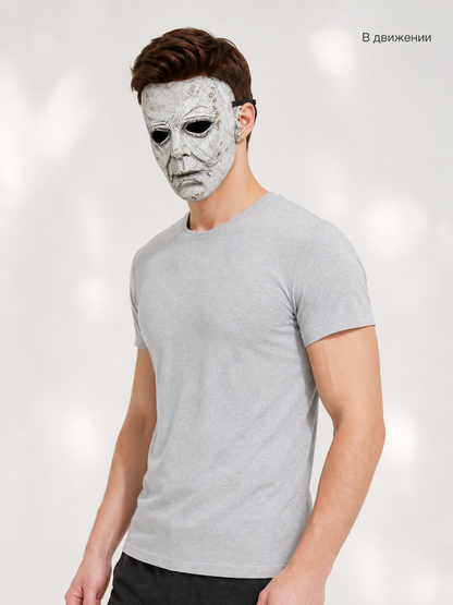 This is a full-face mask designed in a strikingly frightening style. The design