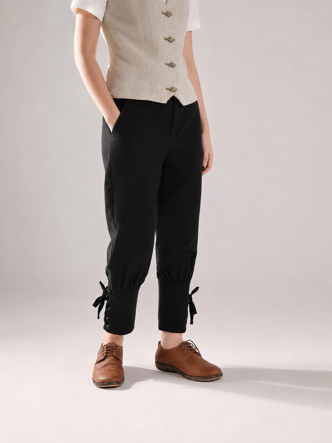 Kids' Black Slim-Fit Jogger Pants