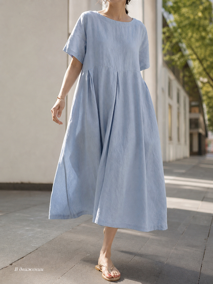 Women’s Light Blue Loose A-Line Dress