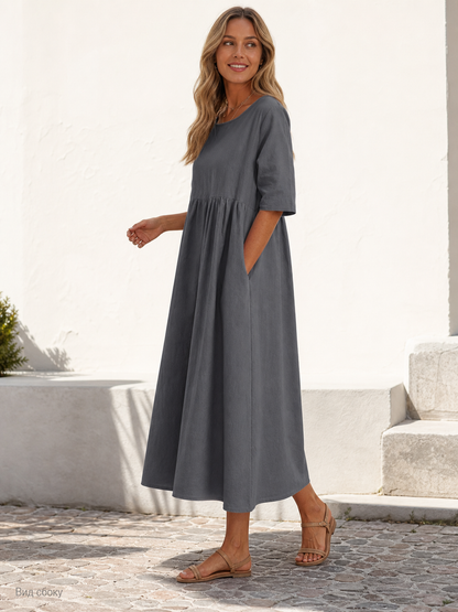 Plus-Size Women's Long Loose-Fit Dress