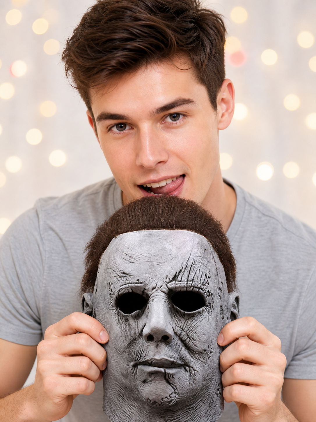 Full-Face Mask in a Scary Style with Scars