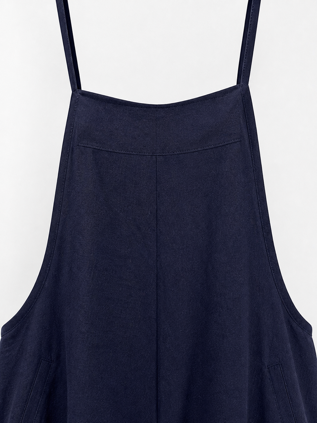Blue Spaghetti Strap Wide Leg Jumpsuit, Sleeveless One-Piece Overalls With Long