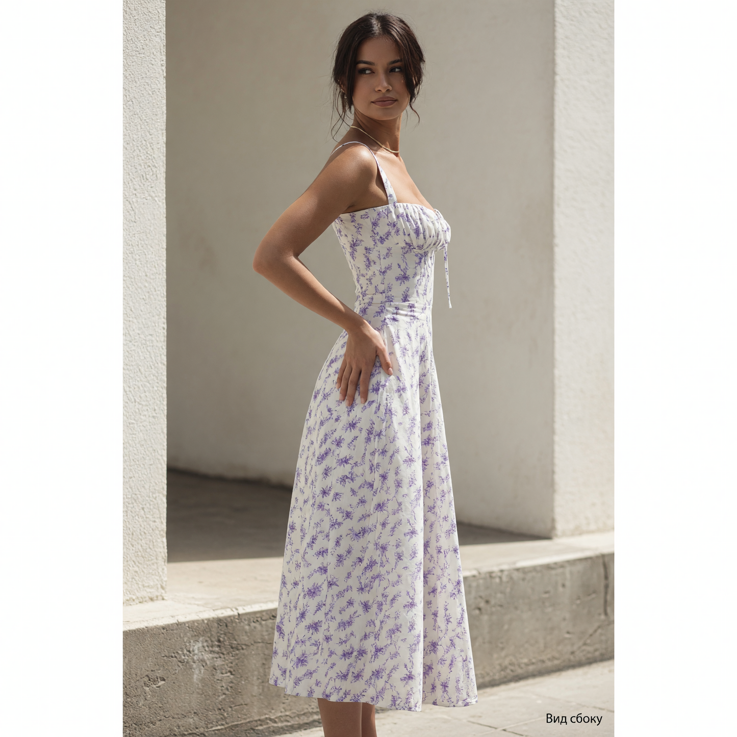 Women's floral sundress with thin straps