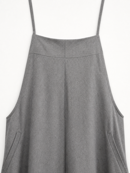 Gray Wide-Leg Overalls for Everyday Outfits