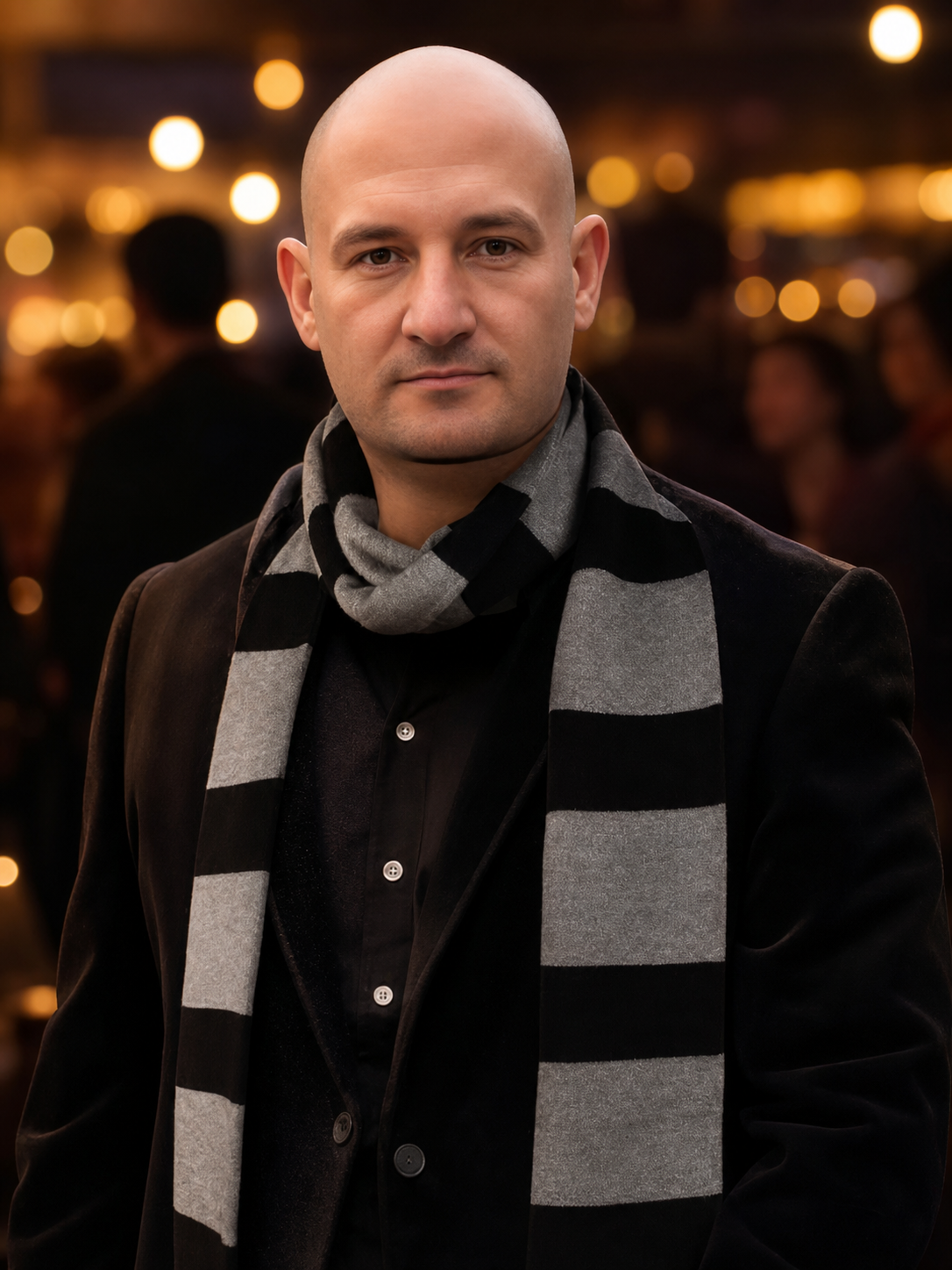 Despicable Me Long Black-and-Gray Striped Scarf