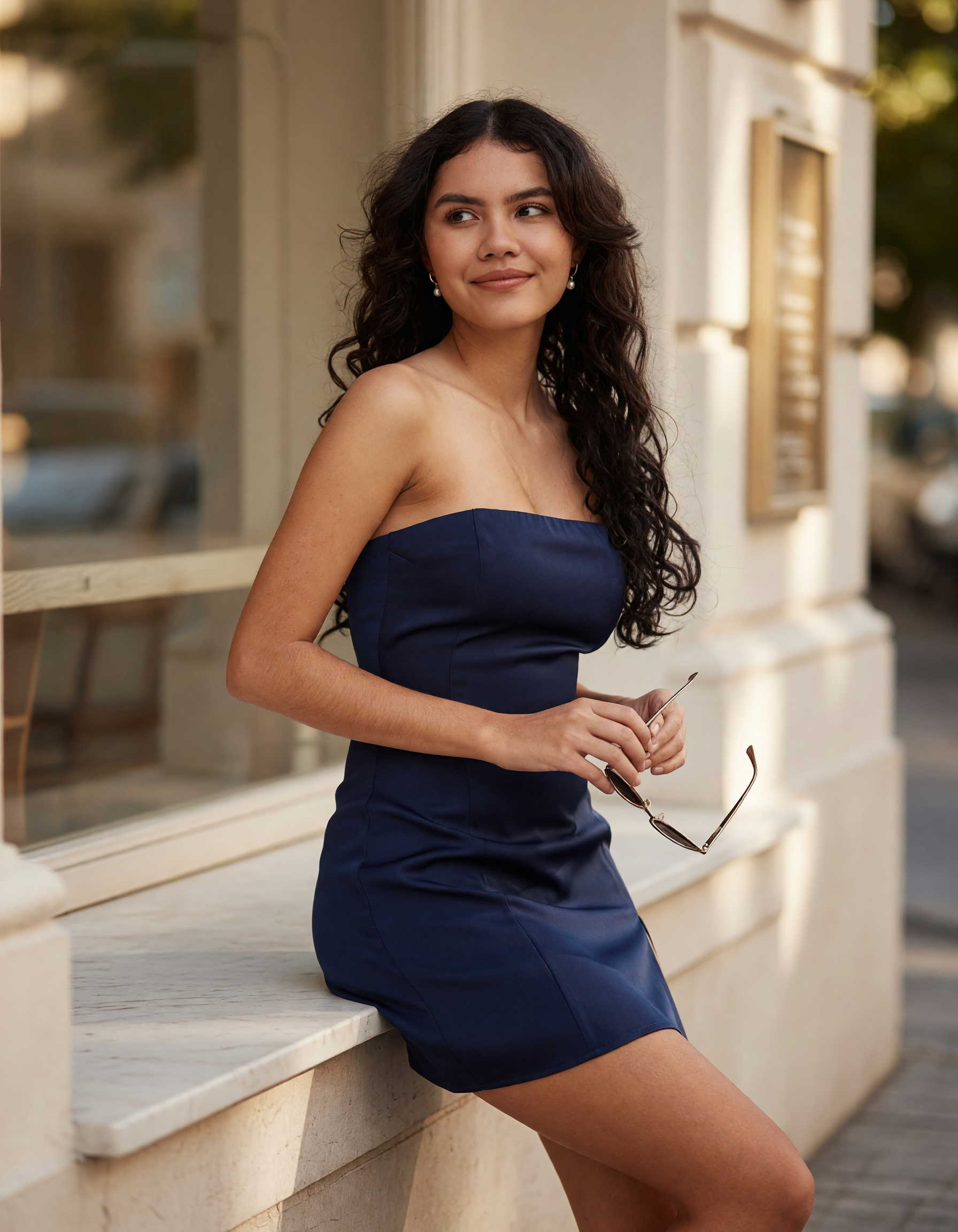 Women's Short Fitted Bandeau Dress