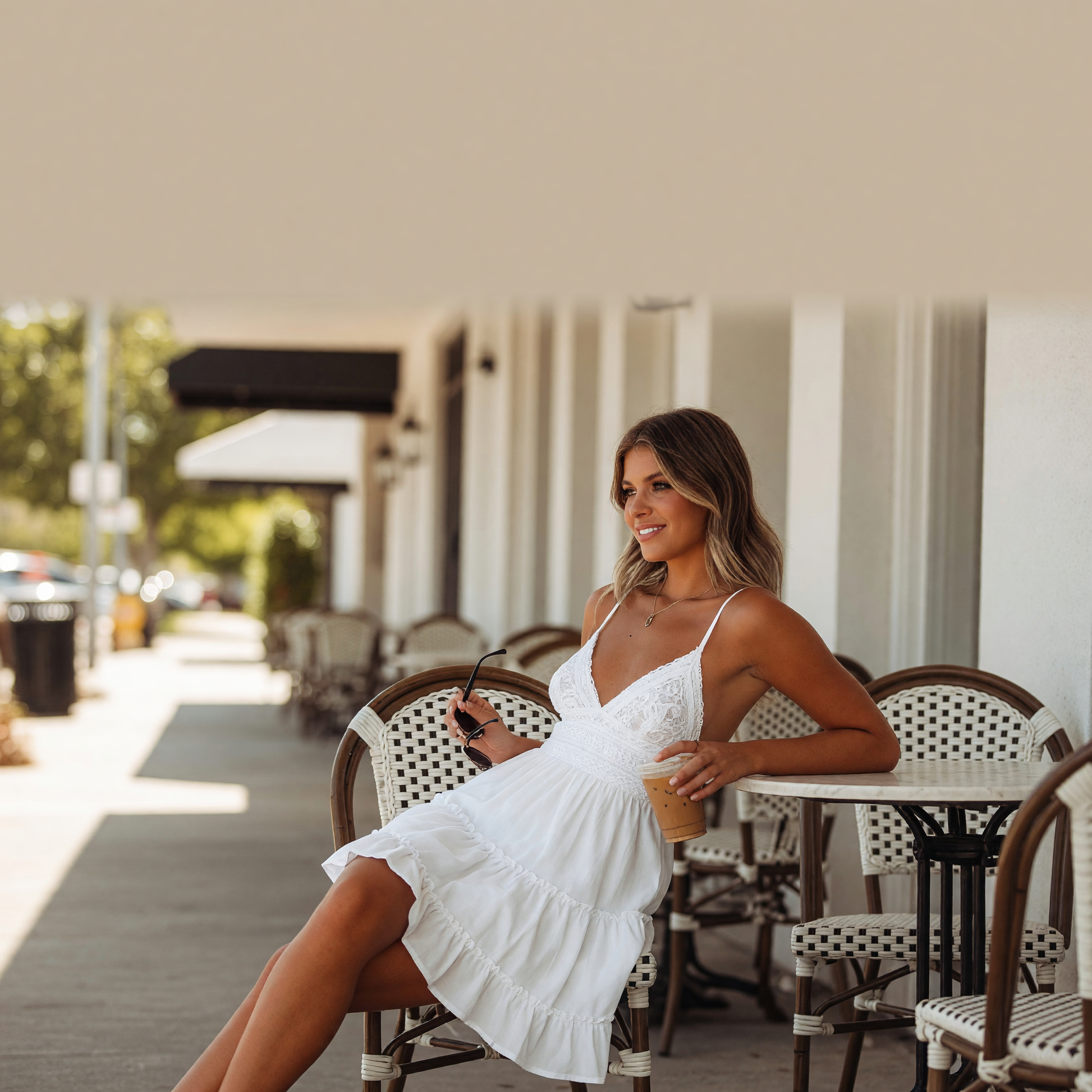 Women's Spaghetti-Strap Dress with Lace Insert