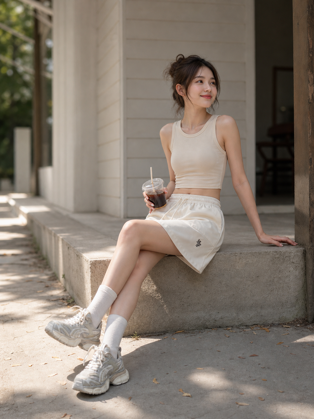 Women's Short Loose-Fit Shorts with Pockets