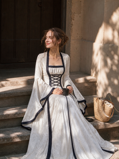 Vintage Long Dress with Corset Lacing