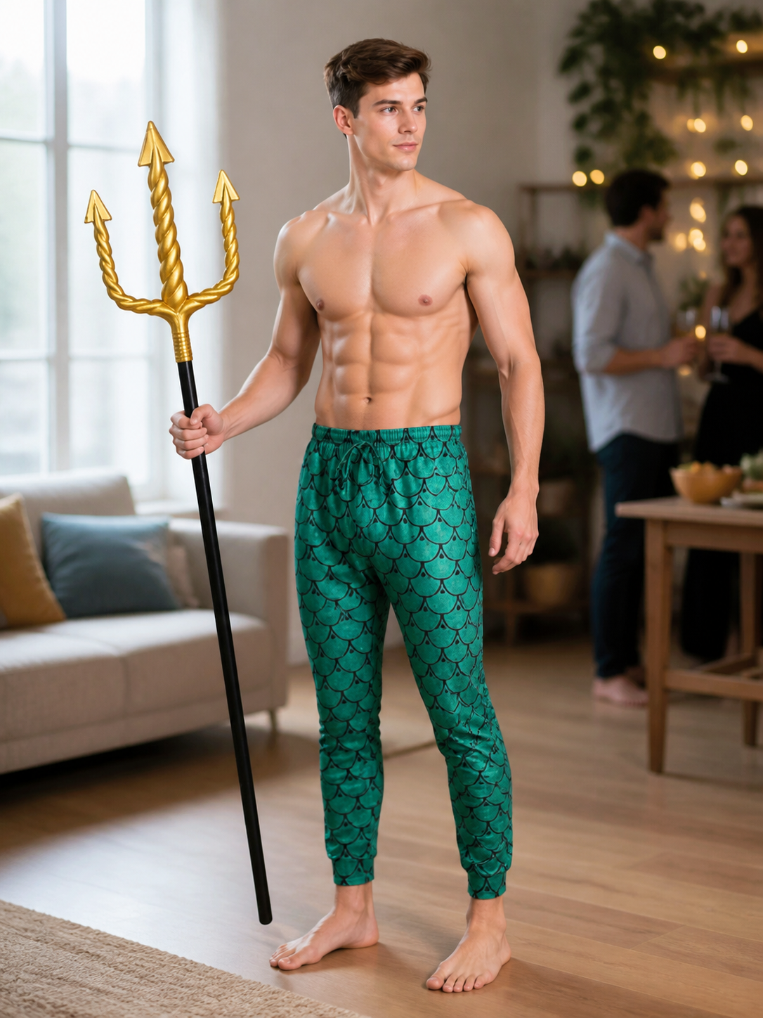 Cosplay Set: Costume with Green Pants lifestyle view