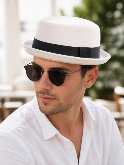 Ivory Carnival Fedora Hat