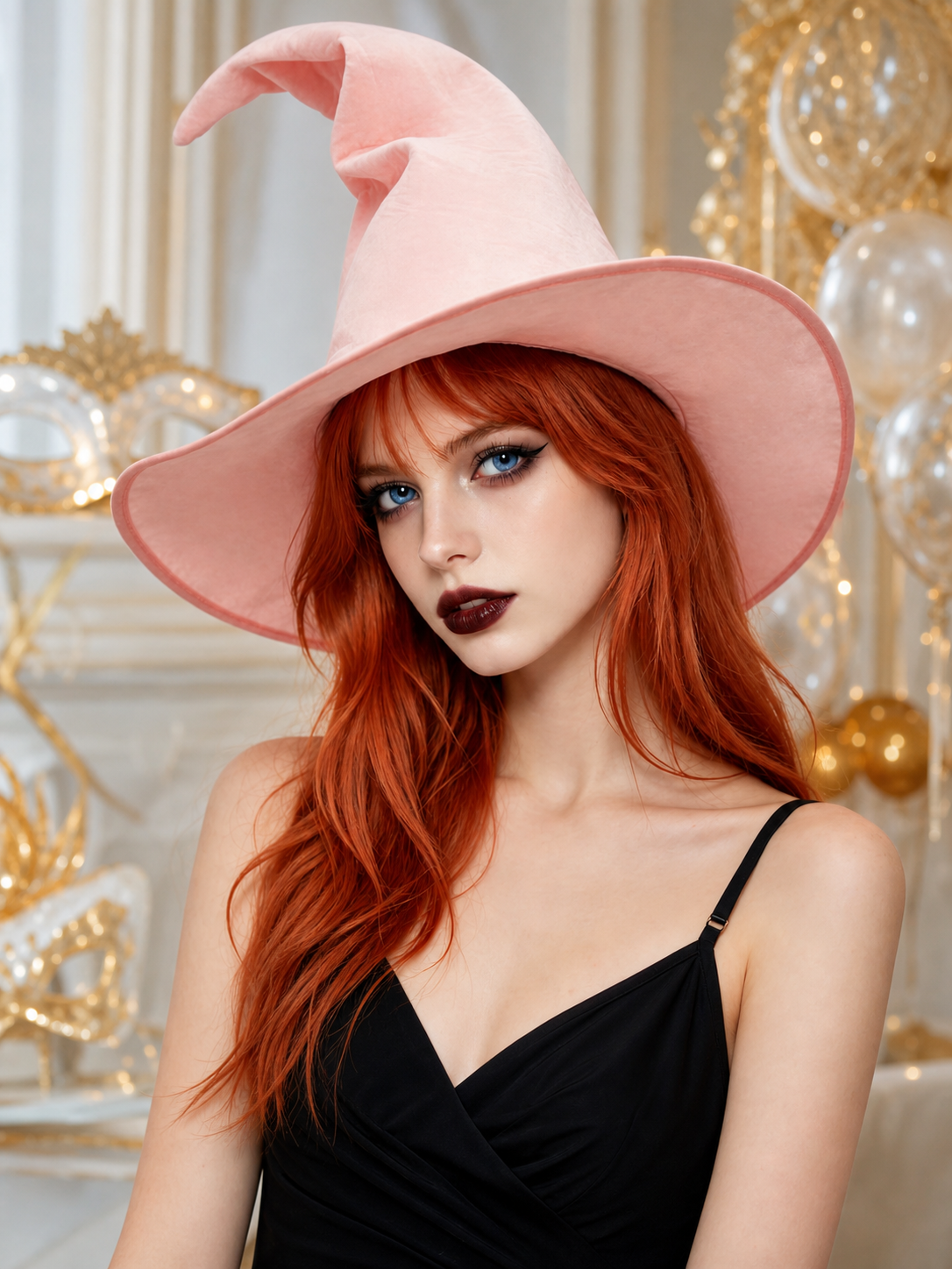Light Pink Witch Costume Hat