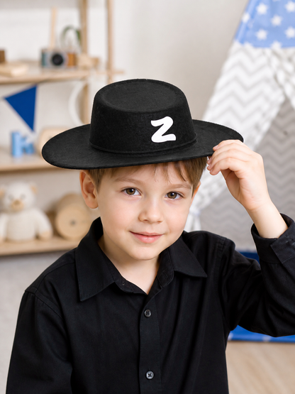 Black Carnival Hat in Zorro Style