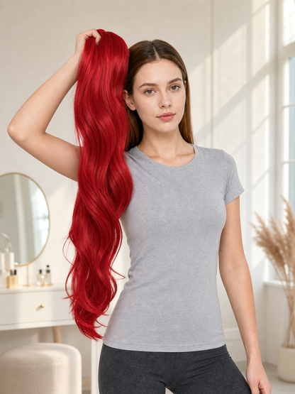 Long Red Carnival Cosplay Wig