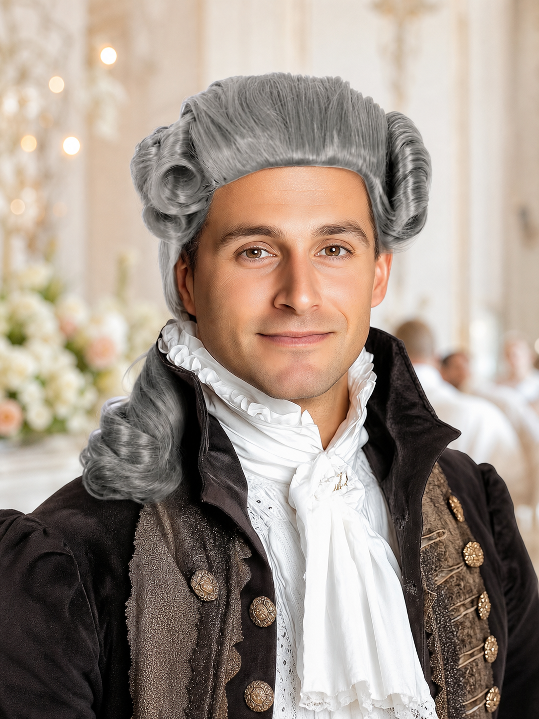 Gray Carnival Colonial-Style Wig