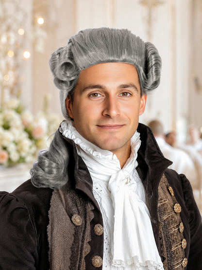 Gray Carnival Colonial-Style Wig