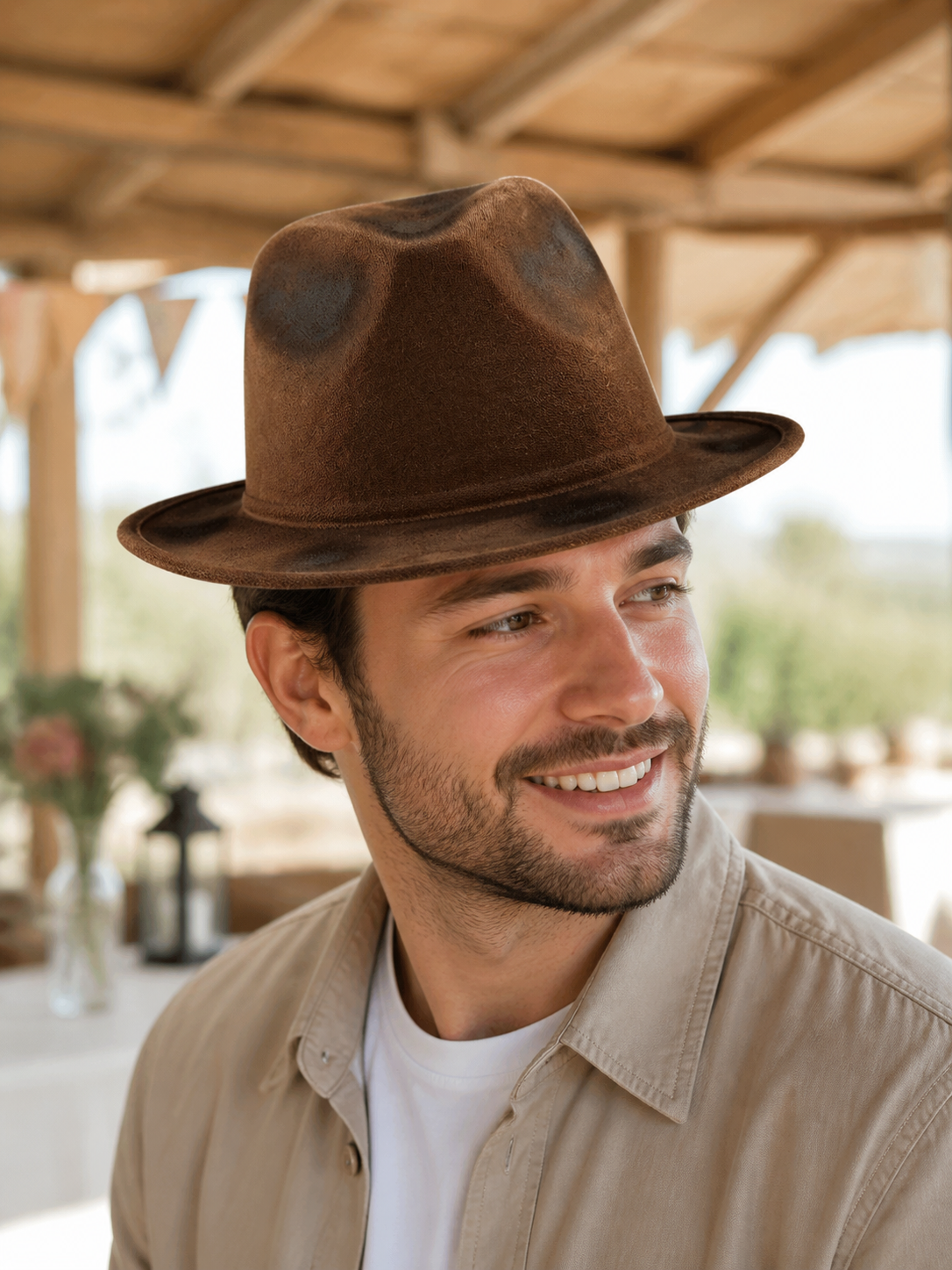 Costume Cowboy Hat with Distressed Effect