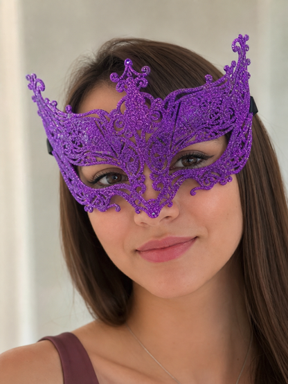 Purple glitter carnival tiara
