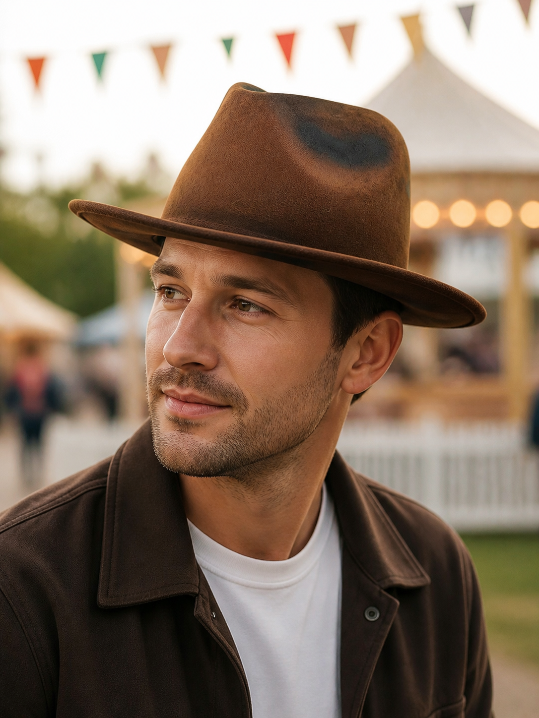 Costume Cowboy Hat with Distressed Effect