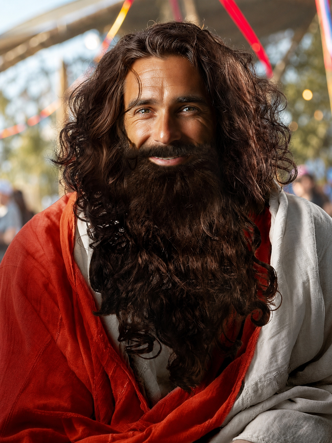 Carnival Beard and Mustache for a Stage Look