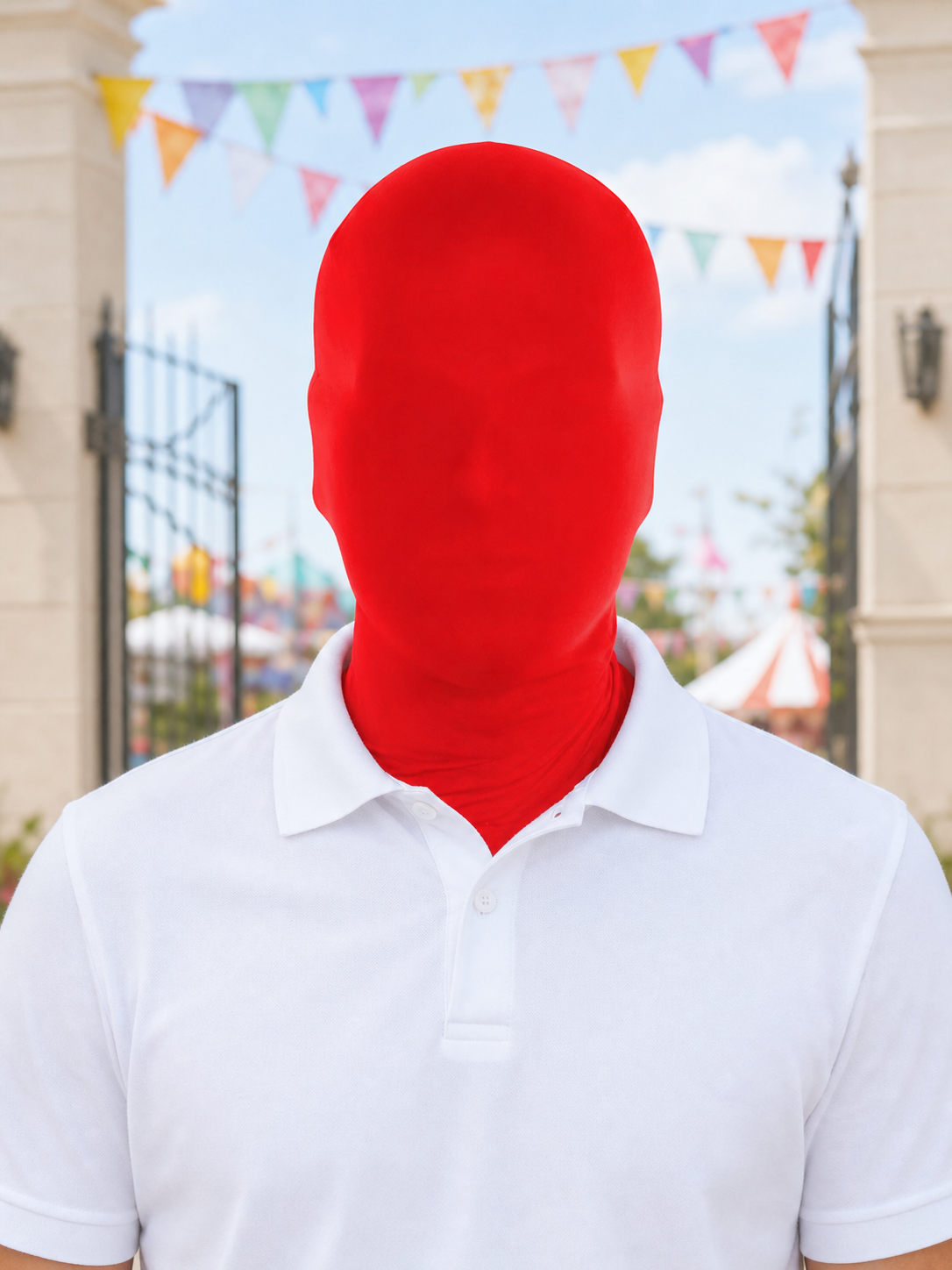 Red Costume Full-Face Mask, 2-Pack