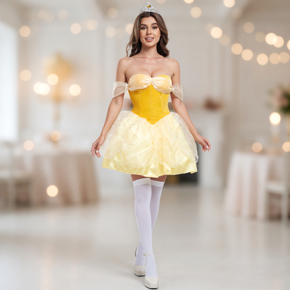 Carnival Costume with a Full Skirt and Crown