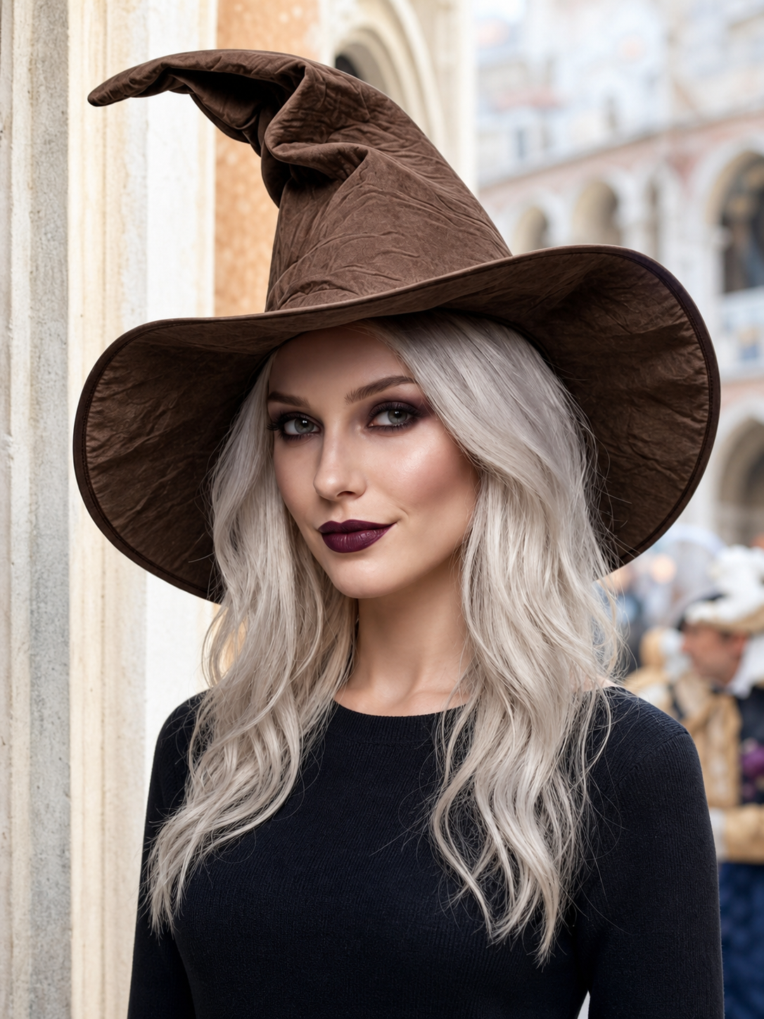 Carnival Witch Hat with Wide Brim
