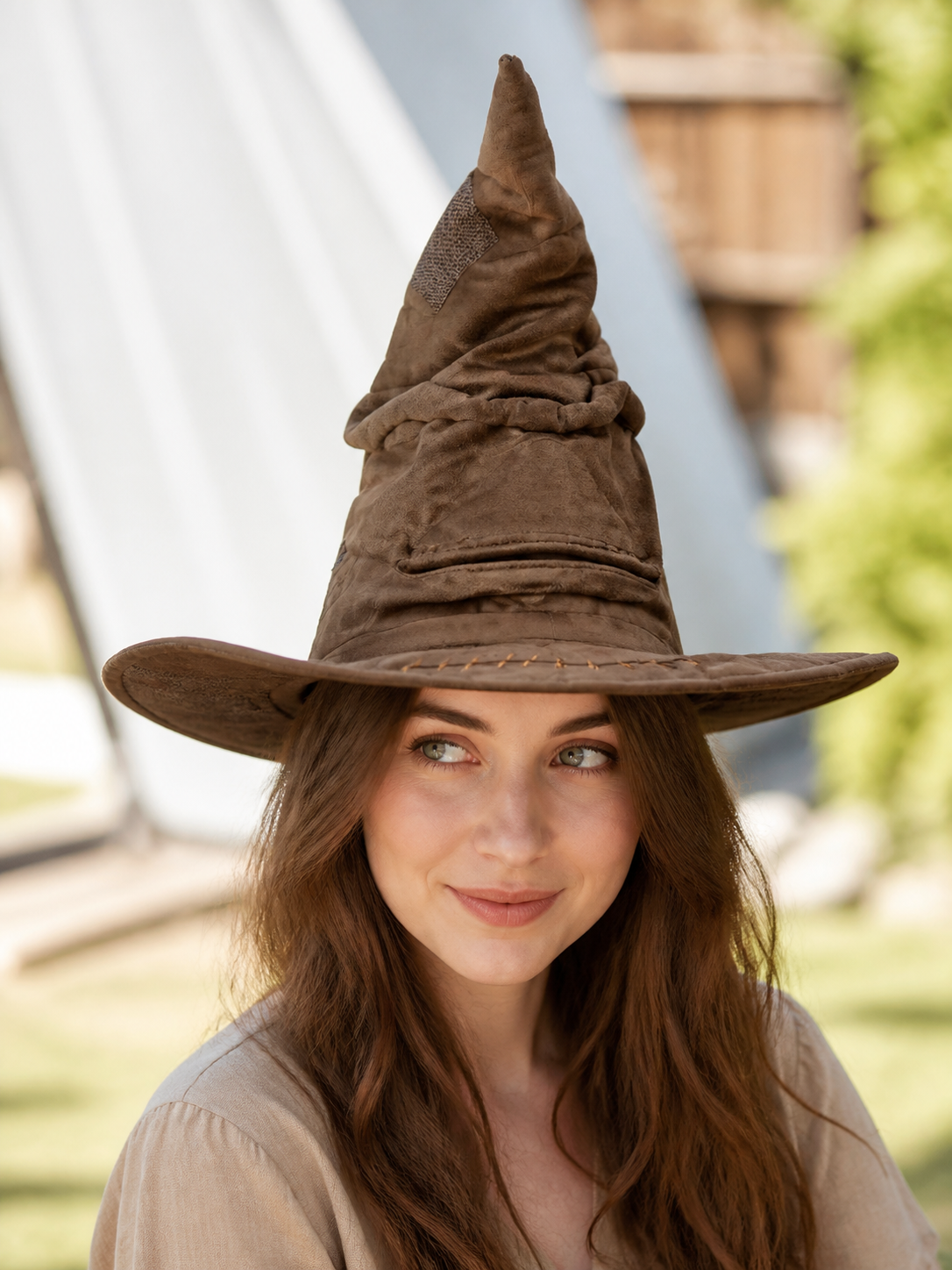 Carnival Cone Hat with Wide Brim