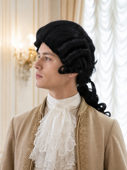 Black Colonial-Style Carnival Wig