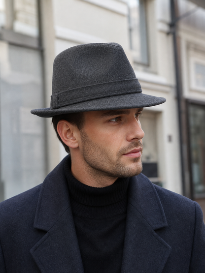 Carnival fedora hat with decorative ribbon