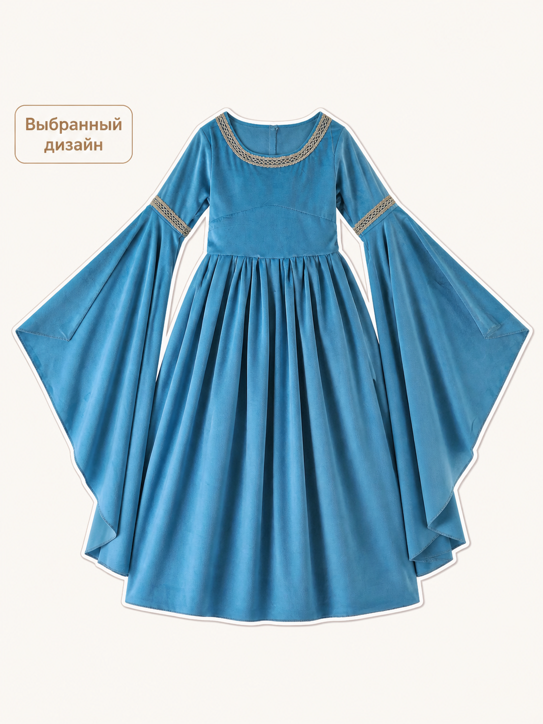 Children's Long-Sleeve Elf Princess Dress Costume Dresses detail 2