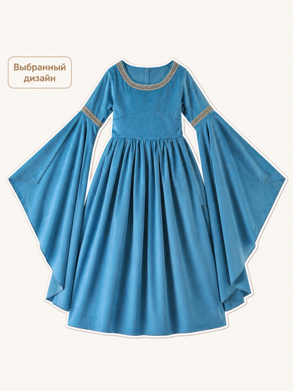 Children's Long-Sleeve Elf Princess Dress Costume Dresses detail 2