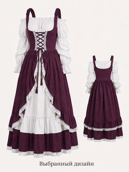 Victorian Dress with Corset Lacing Costume Dresses detail 3