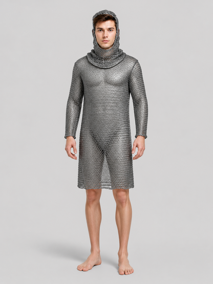 Hooded Long-Sleeve Dress, Above the Knee Costume Dresses detail