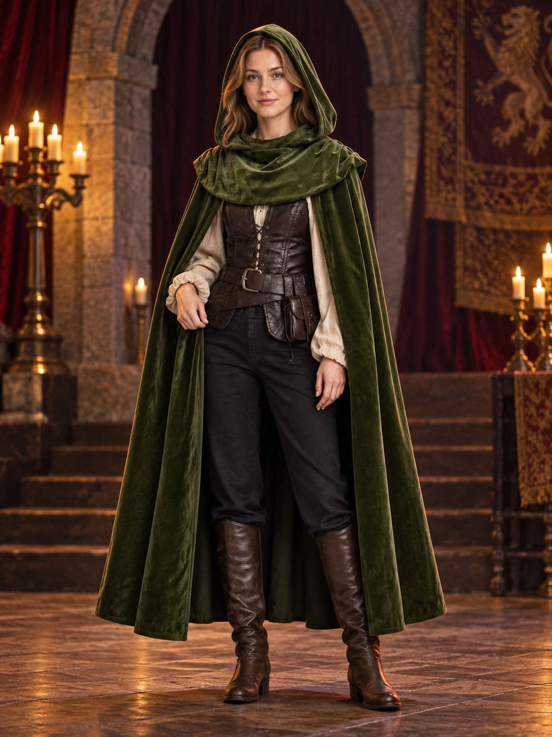 Adult cape — an outer layer of clothing worn over other clothing: the style