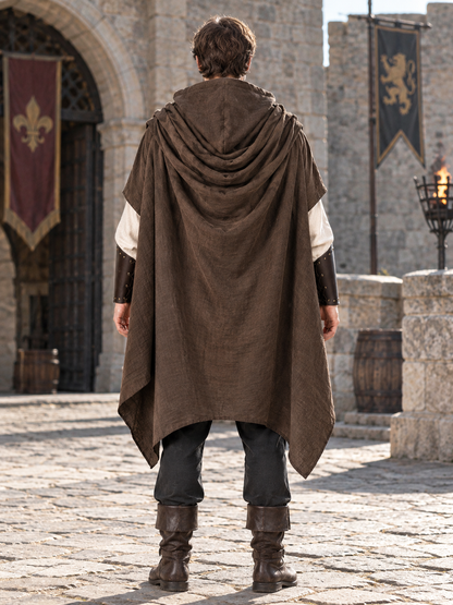 Loose-fit cape coat — outerwear worn over your main clothing as a standalone